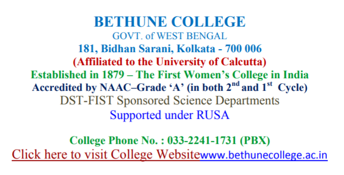 Bethune College UG PG Admission 2018-19 {www.bethuneadmissions.ac.in}