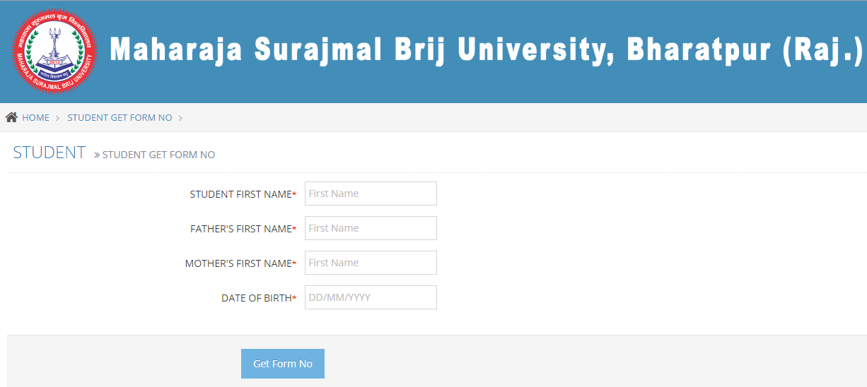 Brij University Exam Form - msbrijuniversity.ac.in