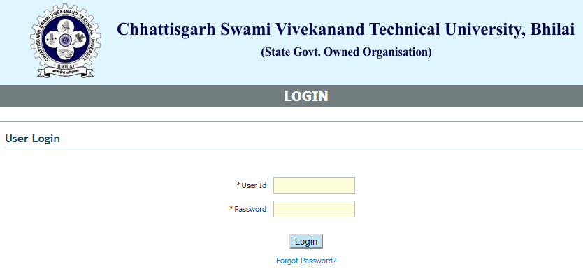 CSVTU Exam Form Last Date - www.csvtu.ac.in