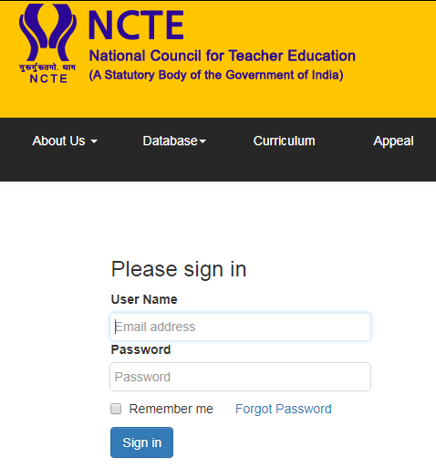 NCTE Online Application Form - ncte-india.org