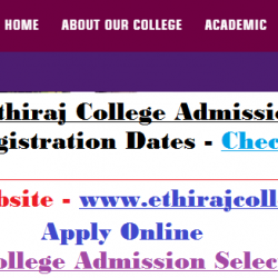 Ethiraj College Admission Application Form - www.ethirajcollege.edu.in