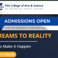 PSG College Admission of Arts & Science Technology 2019 Application Form